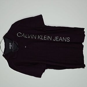 Calvin Klein large maroon short sleeve polo